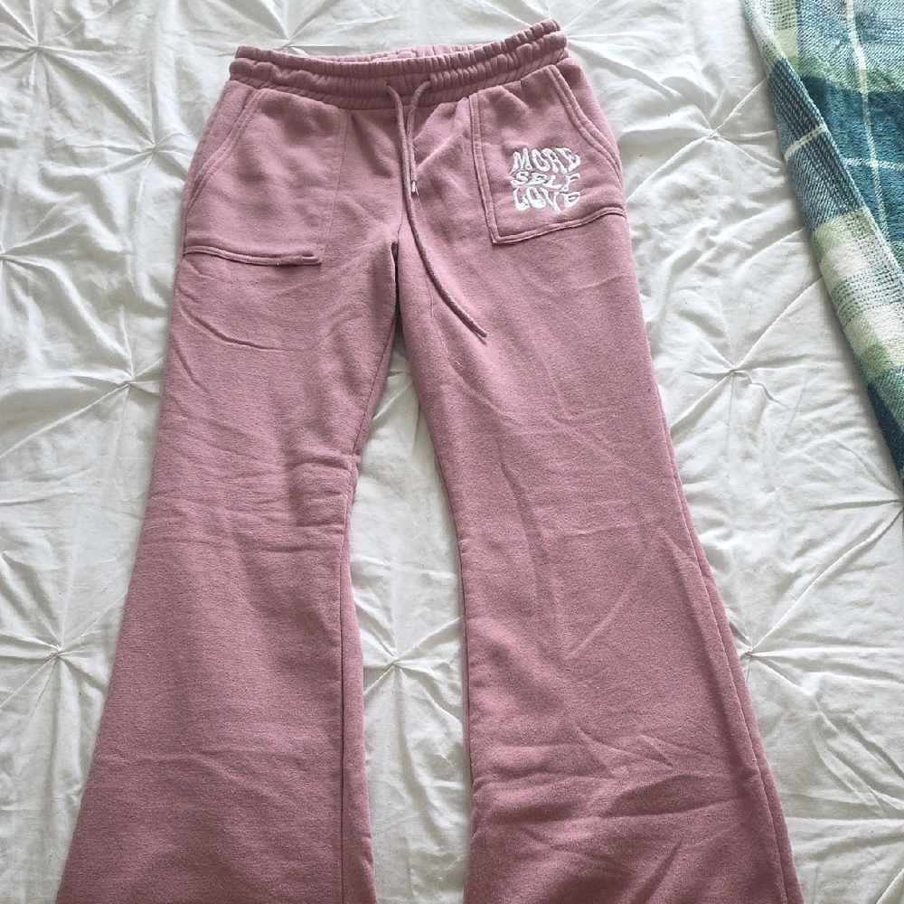 Fleece-lined Flared PJ Bottoms
